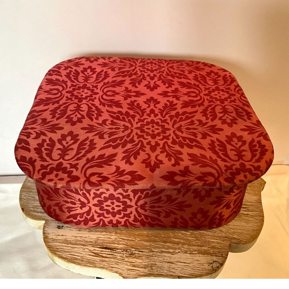 Satin Hanky Box handkerchief box; beautiful vintage storage box